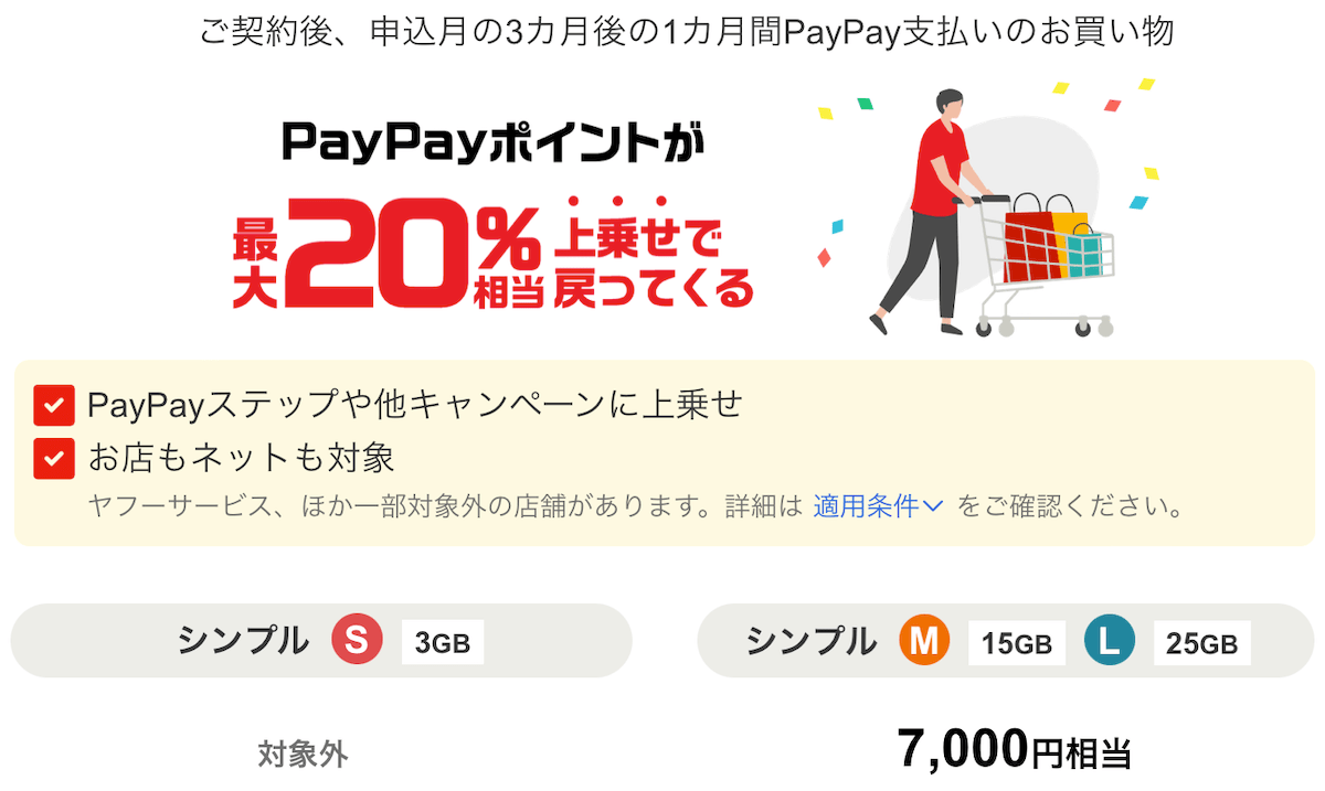 PayPay20%還元の詳細