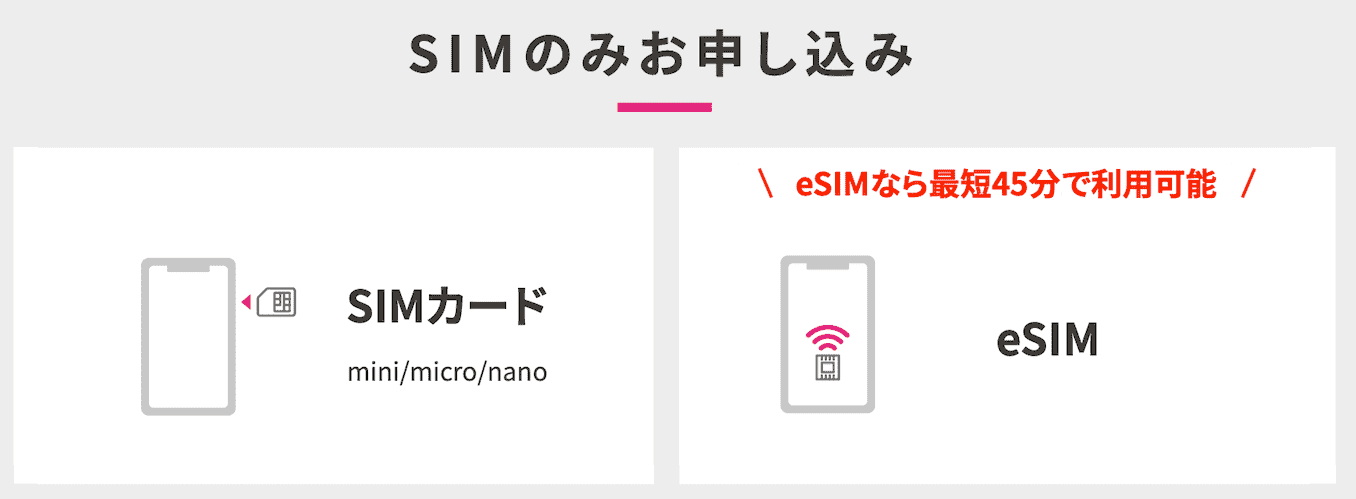 UQモバイルのSIMカードまたはeSIMのどちらを選ぶべき？