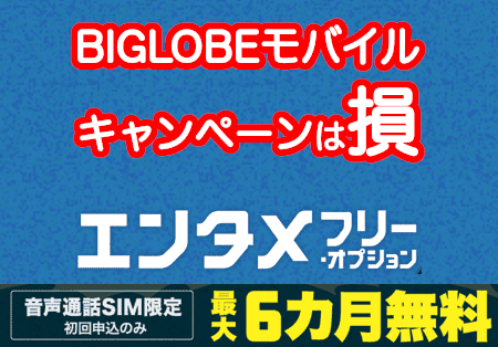 BIGLOBEモバイルのキャンペーン