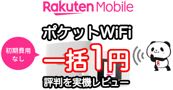Rakuten WiFi Pocket 2Cの実機レビュー