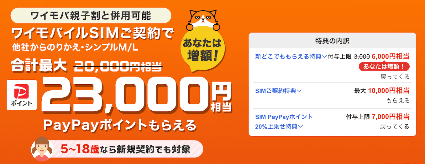 ワイモバイルのヤフー店のオンラインストア