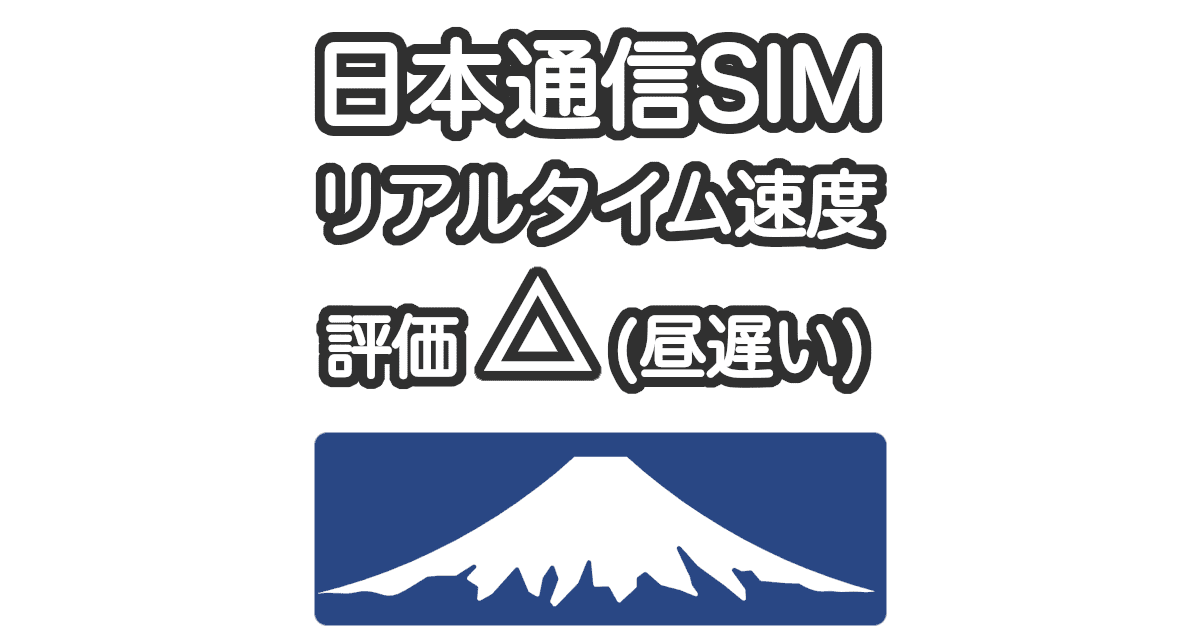 日本通信SIMの速度の実測