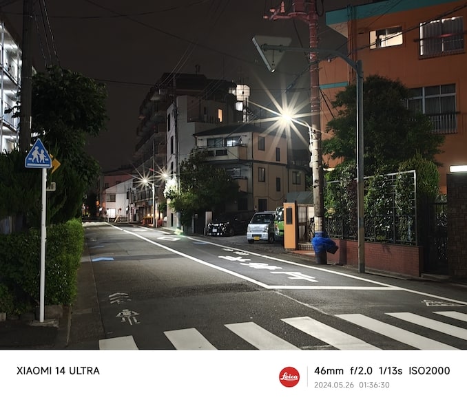 Xiaomi 14 Ultraのカメラ：夜景のトゲトゲ光
