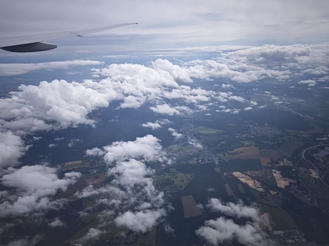 フランス上空からの写真