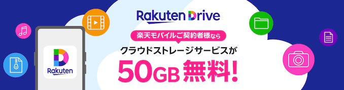 楽天モバイルの楽天ドライブ無料特典の詳細