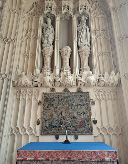 The Royal Stuart Society  placed this Cross within The Beaufort Chapel where most the Royal Tombs