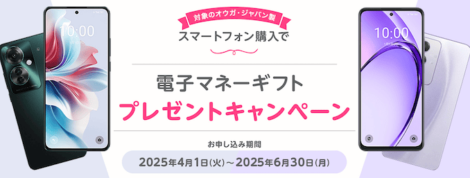 mineoのOPPOキャンペーンの詳細