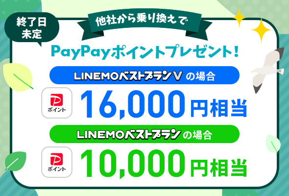 LINEMOの公式サイトのキャンペーン詳細