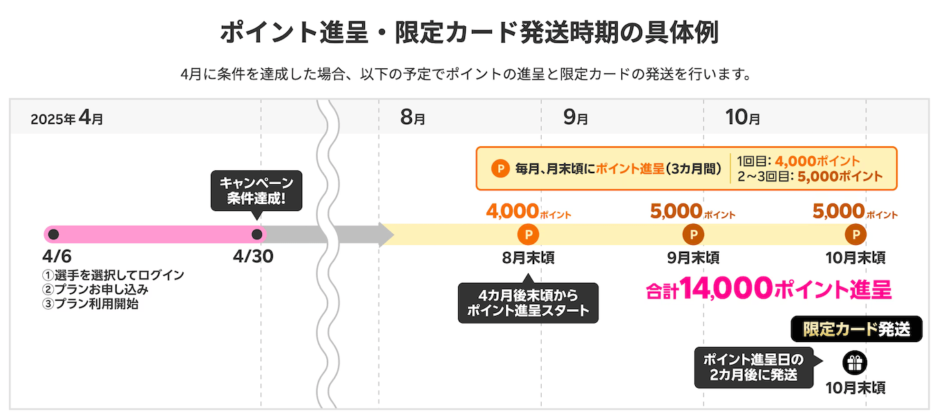 ポイント付与のスケジュール