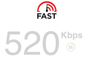 新幹線の無料のWiFiの通信速度その1