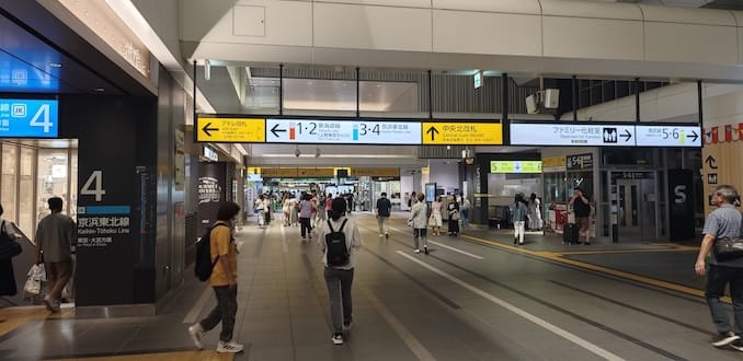 JR川崎駅のホーム2階