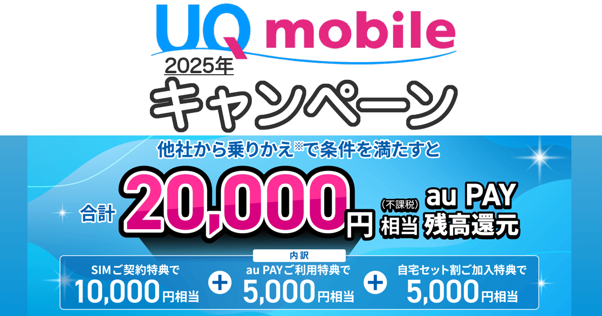 UQモバイルの最新キャンペーンとクーポン情報