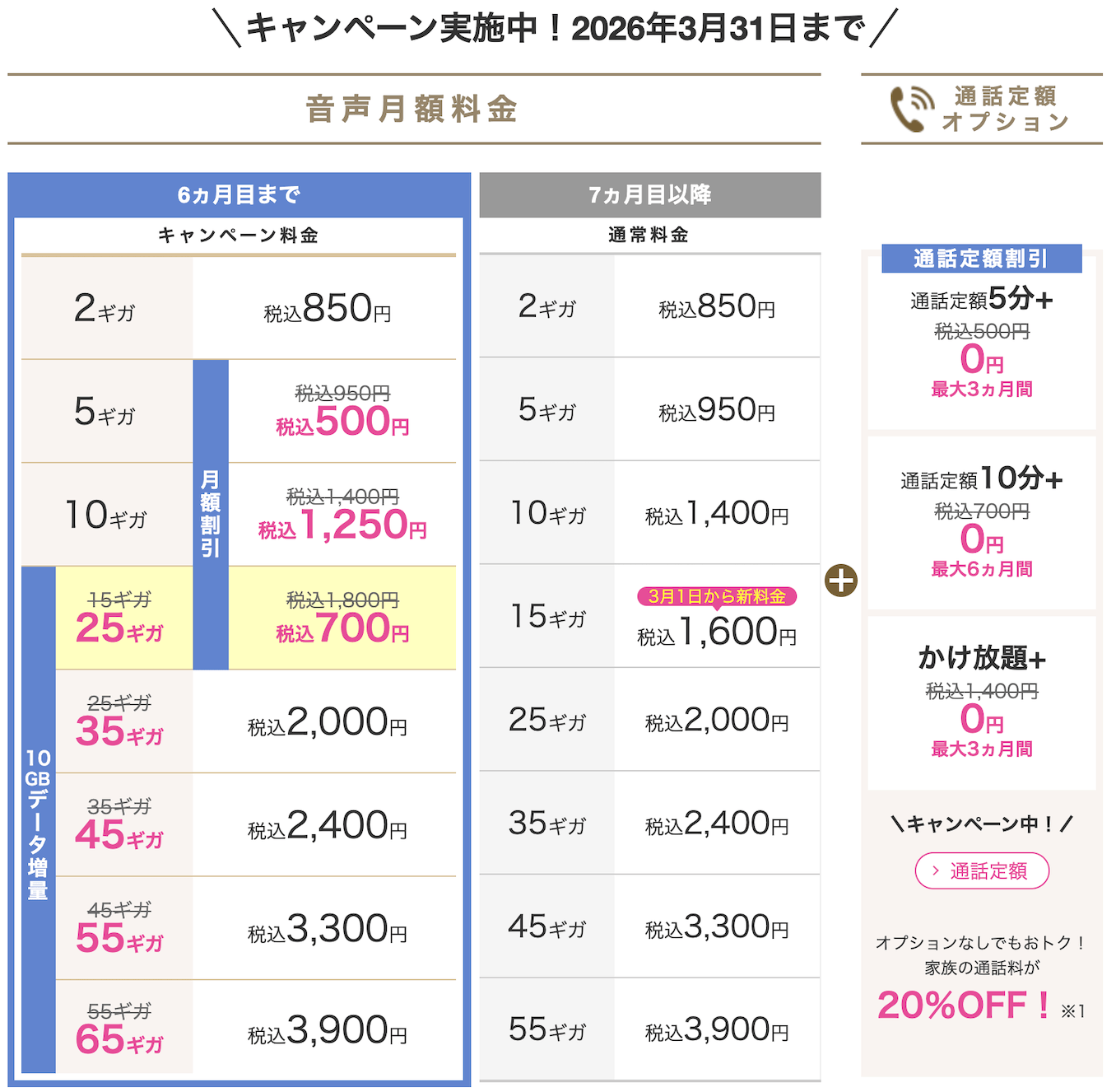 IIJmioのキャンペーン詳細