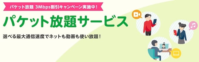mineoのパケット放題の詳細