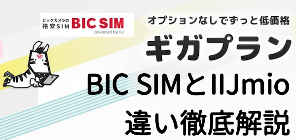 BIC SIMとIIJmioの違いとデメリットと評判