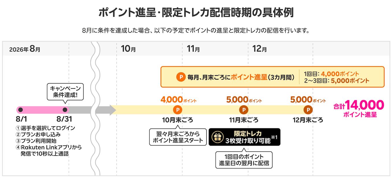 ポイント付与のスケジュール