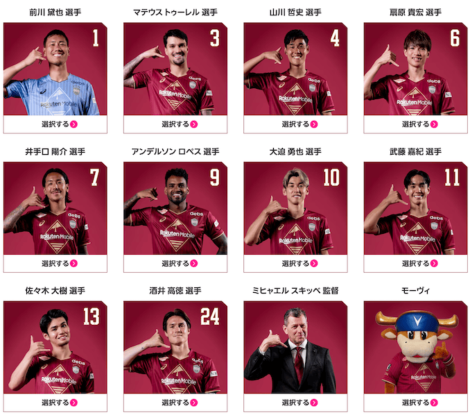 ヴィッセル神戸選手の選択肢