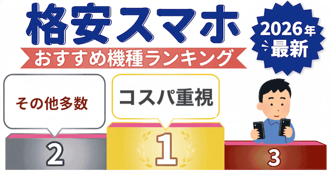格安スマホおすすめ端末ランキング
